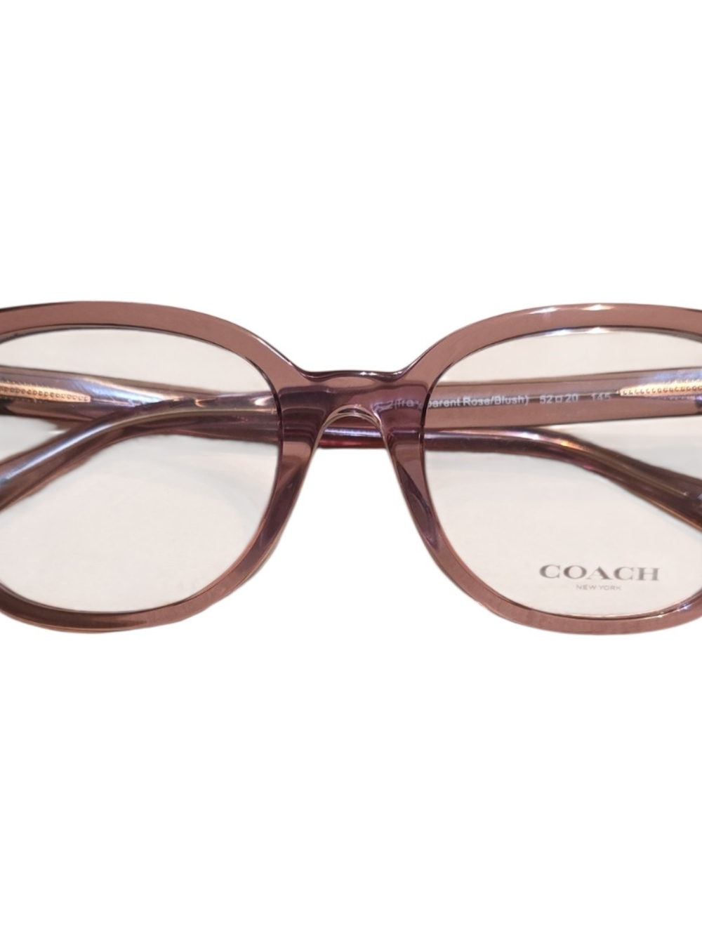 Authentic Coach HC6225U women's eyeglass frames in Transparent Rose Blush NWOT